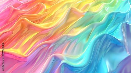 Wallpaper Mural Vibrant multicolored abstract background with fluid, wavy patterns. Perfect for artistic designs, digital art, and creative projects. Torontodigital.ca