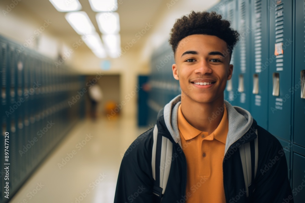 Portrait of a male African American High school student Portrait of a male African American High school student