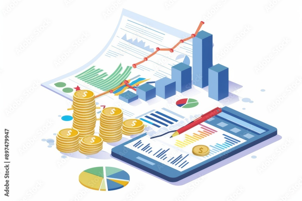 Conceptual Finance Illustration created with Generative AI Conceptual Finance Illustration created with Generative AI