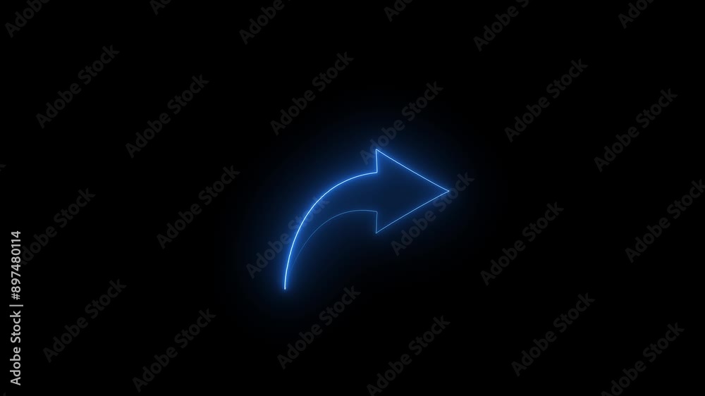 share icon neon animation, black background, 4k video share icon neon animation, black background, 4k video