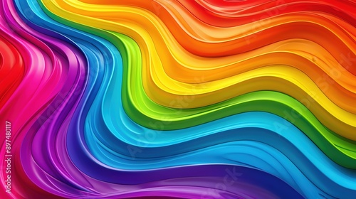 Vibrant abstract background featuring flowing, multicolored waves. Perfect for creative projects, design inspiration, and modern digital art.