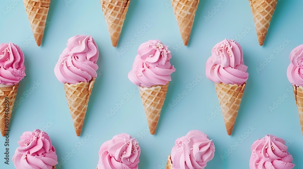 Colorful Ice Cream Cones