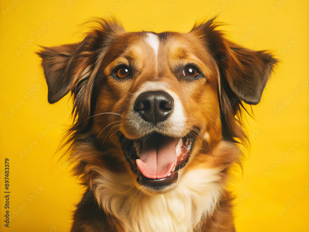 portrait of a happy dog with a bright smile and joyful expression portrait of a happy dog with a bright smile and joyful expression