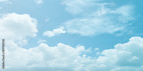 Blue clouds love winter-summer sky soft effect cloudscape, cloudy, heaven, cumulus, atmosphere crystal clear image wallpaper canvas pattern splashed seasonal trending beautiful high resolution art pai