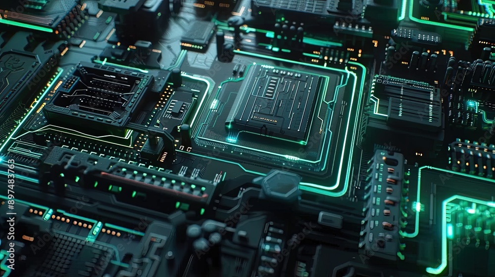 Attractive Futuristic Circuit Board Design with Neon Blues - 8e98fbc9-0694-4eed-8ab8 Attractive Futuristic Circuit Board Design with Neon Blues - 8e98fbc9-0694-4eed-8ab8