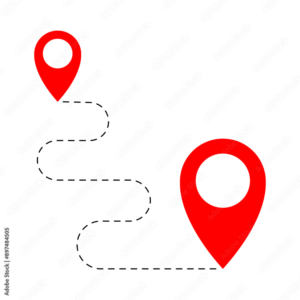 single route tracking icon symbol. vector illustration single route tracking icon symbol. vector illustration