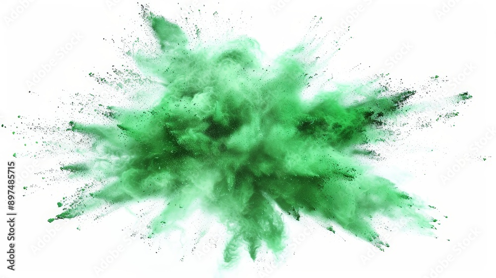 A green explosion of powdery dust A green explosion of powdery dust