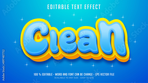 clean editbale text effcet photo