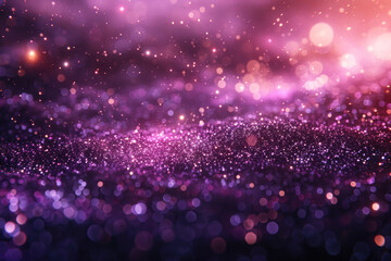 Abstract purple glittering sparkle confetti background for birthday party, holiday, celebration, New Year's Eve