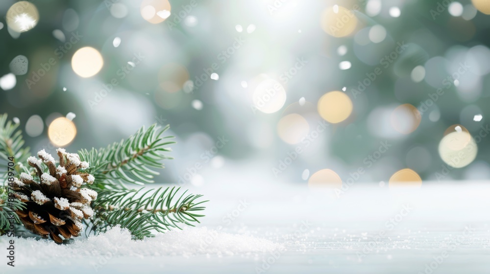 A pine cone is on a snowy ground next to a pine tree A pine cone is on a snowy ground next to a pine tree