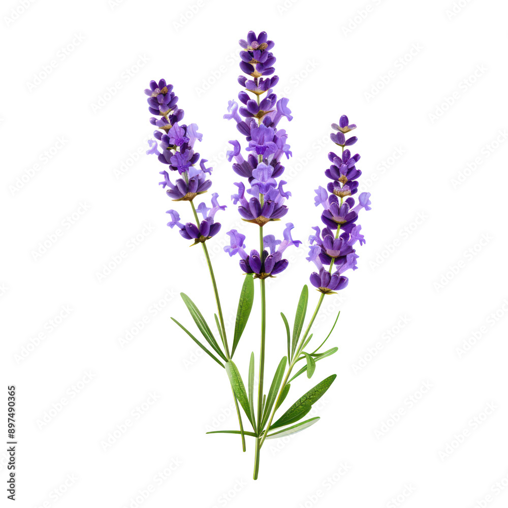 a purple stem lavender flower green leaf cut out transparent background a purple stem lavender flower green leaf cut out transparent background
