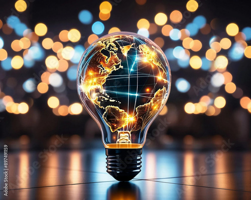 Concepts glowing light bulb