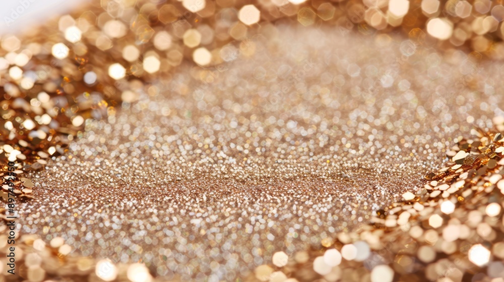 A gold glittery surface with a lot of small gold specks A gold glittery surface with a lot of small gold specks