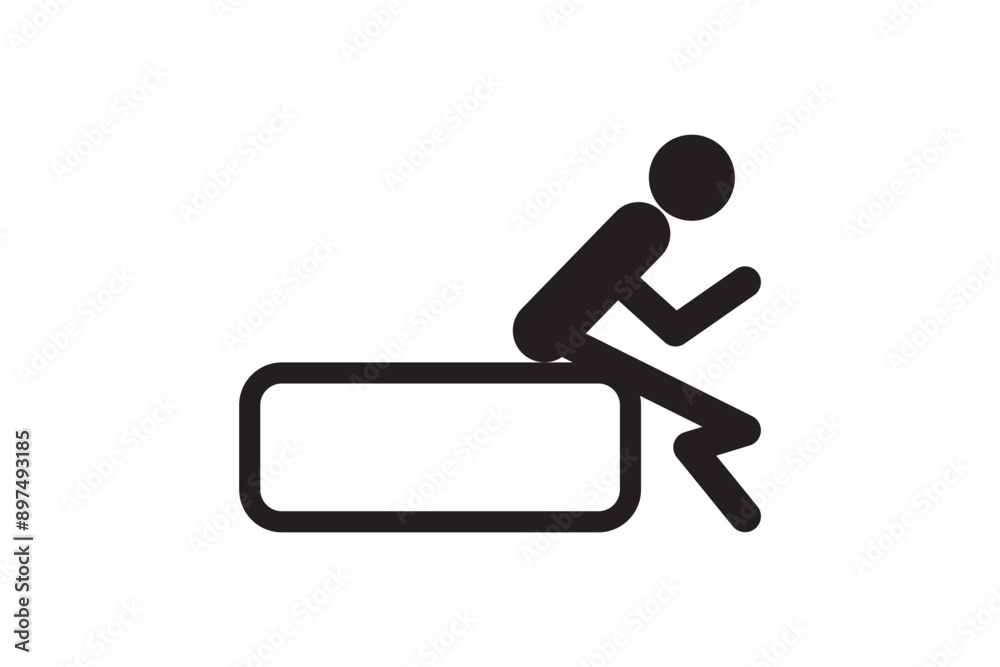 people resting, tired man poses, stick figure human silhouette, icon isolated on white
