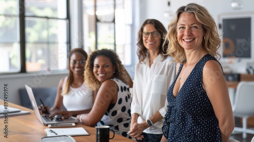 The diverse group of businesswomen photo