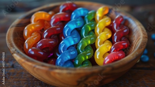 Rainbow Candy Twist in Bowl photo