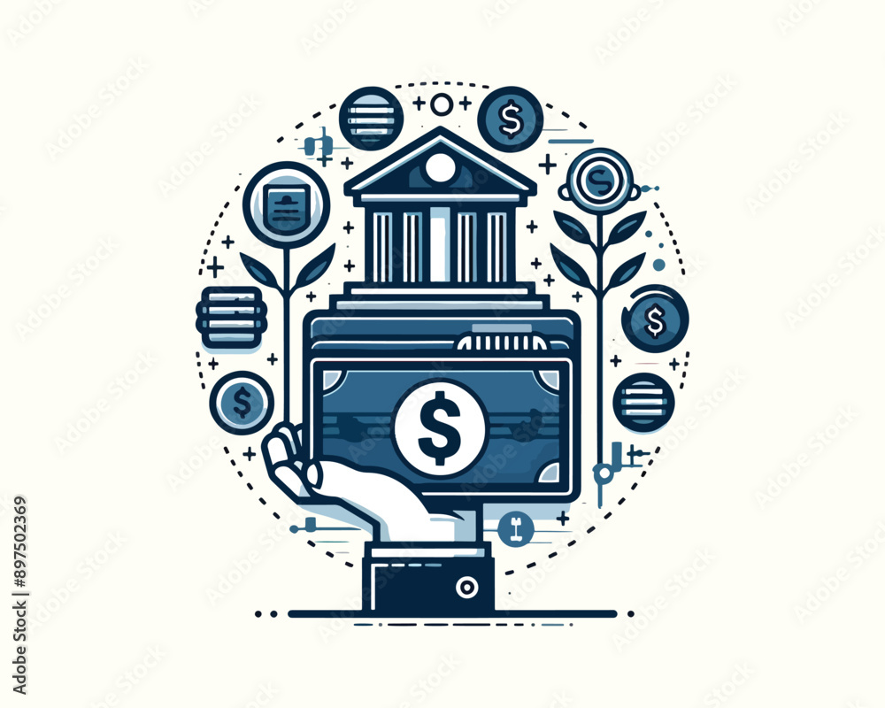 Obraz premium Financial banking vector element design