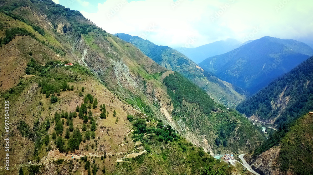 Fototapeta premium view from the mountain in Pakistan 