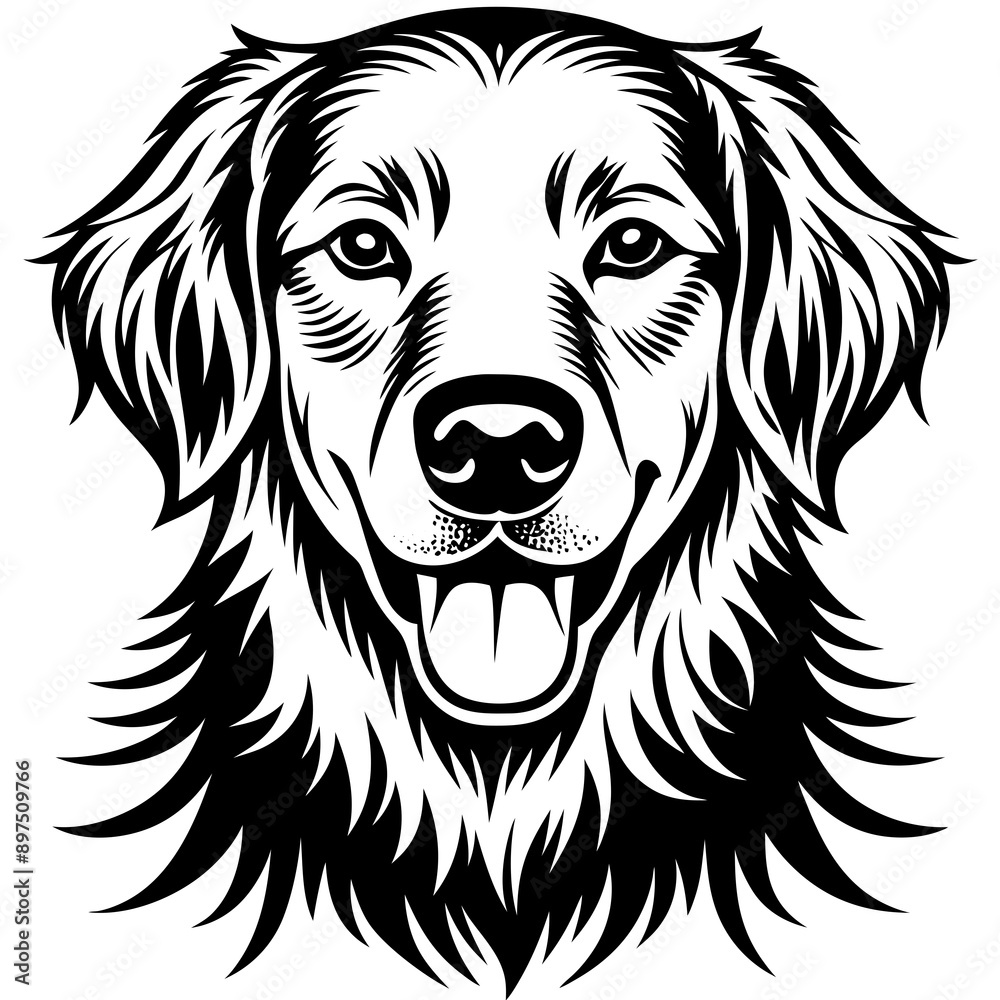 Fototapeta premium portrait of a dog, head, animal, vector,