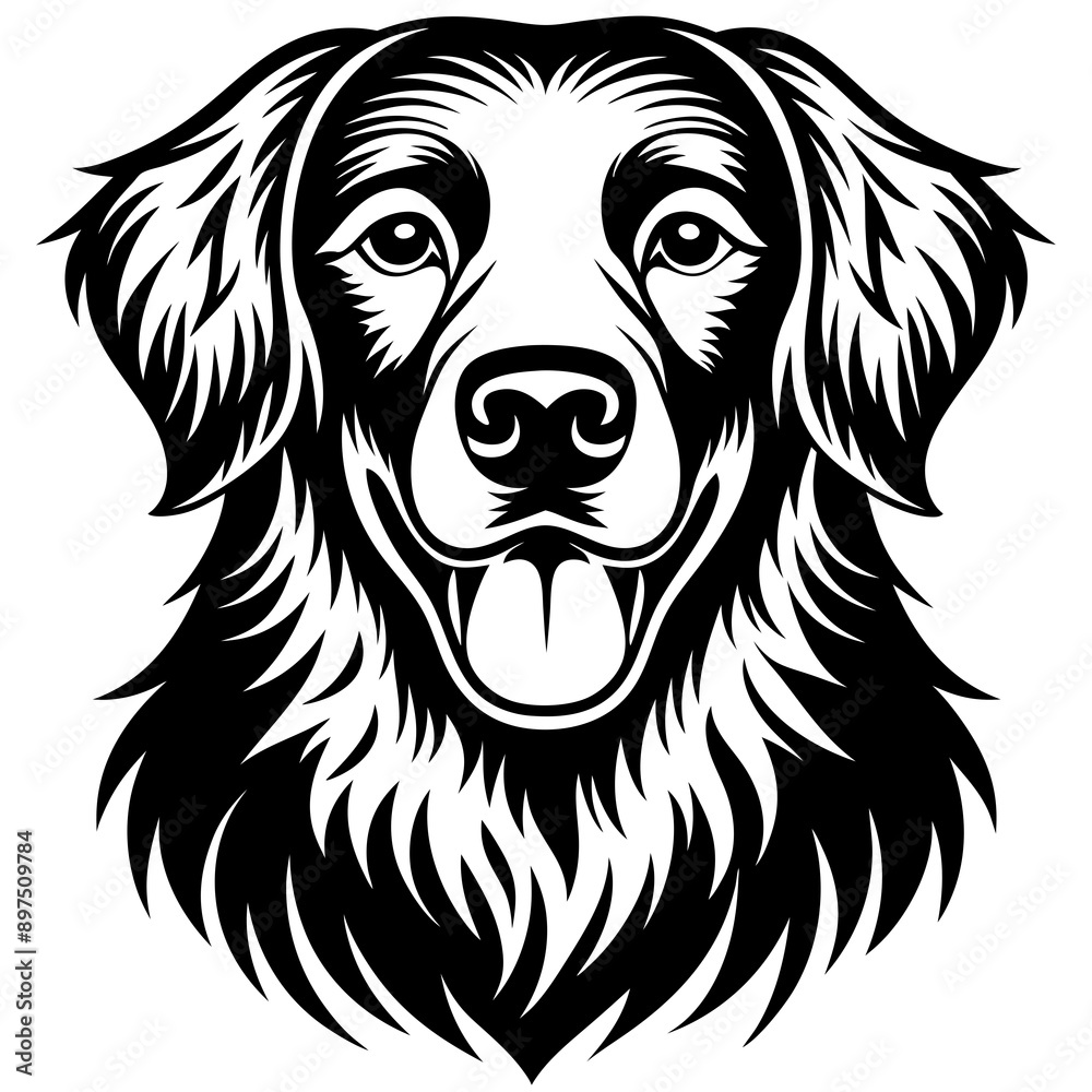 Fototapeta premium portrait of a dog, head, animal, vector,