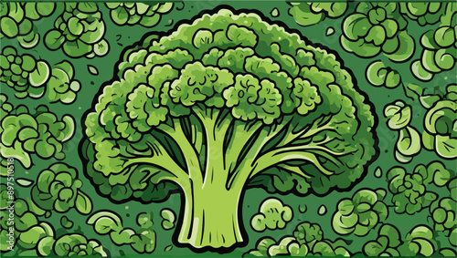 Organic Broccoli Graphic
