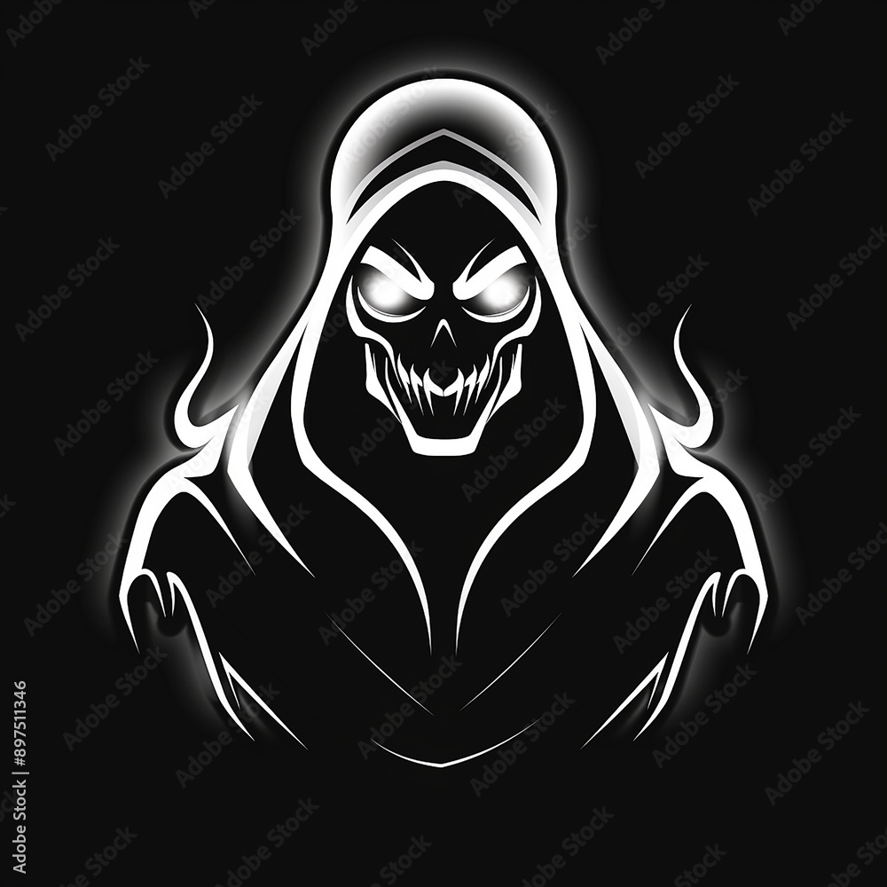 Minimalist Grim Reaper logo Minimalist Grim Reaper logo