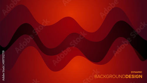 Abstract deep red dynamic waves background