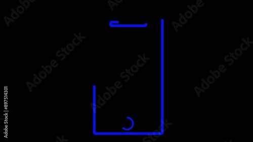 phone icon animation on black background