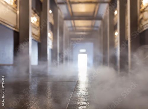 Wallpaper Mural Corridor full of smoke - Building On Fire, Emergency Concept Torontodigital.ca