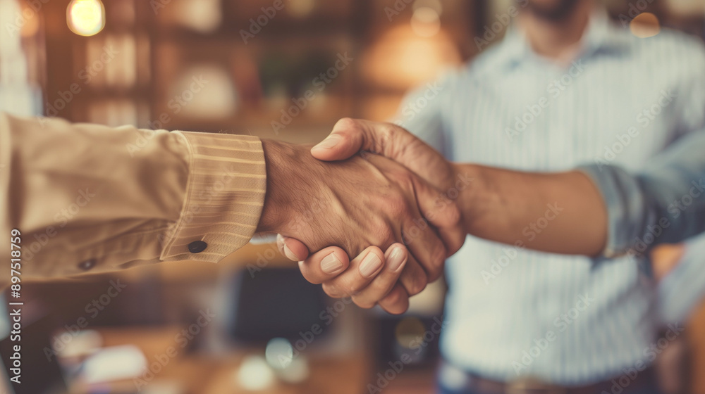 two professionals in a modern office setting shaking hands two professionals in a modern office setting shaking hands