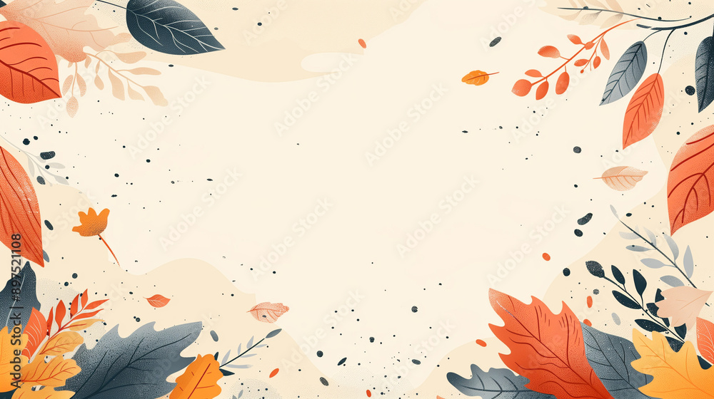 Cozy autumn scene with falling leaves and earthy shades, elegant and simple.
Cozy autumn scene with falling leaves and earthy shades, elegant and simple.