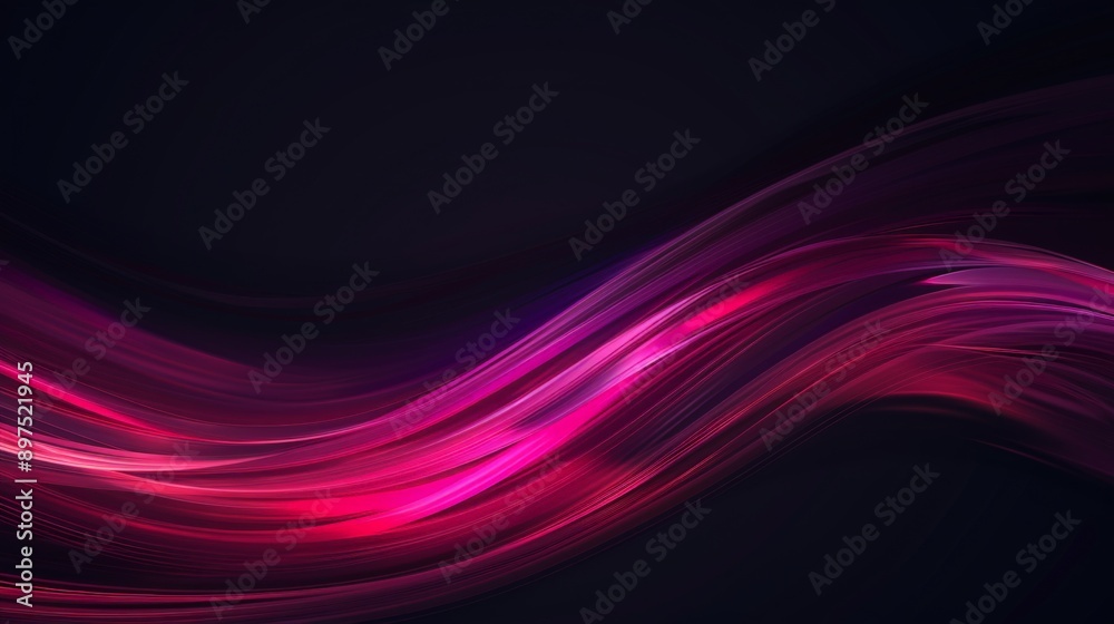 Energetic pink and purple abstract waves cascading against a dark backdrop Energetic pink and purple abstract waves cascading against a dark backdrop
