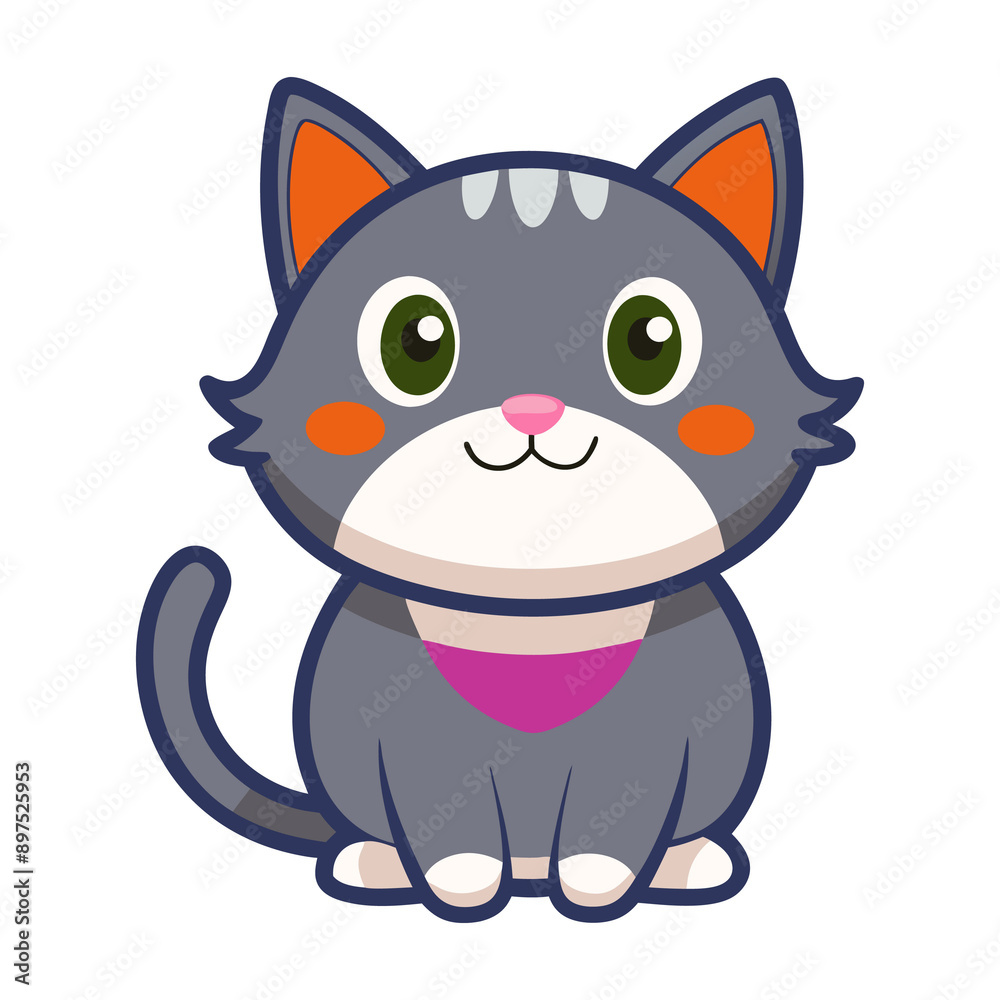 Obraz premium cat sticker image colorful style