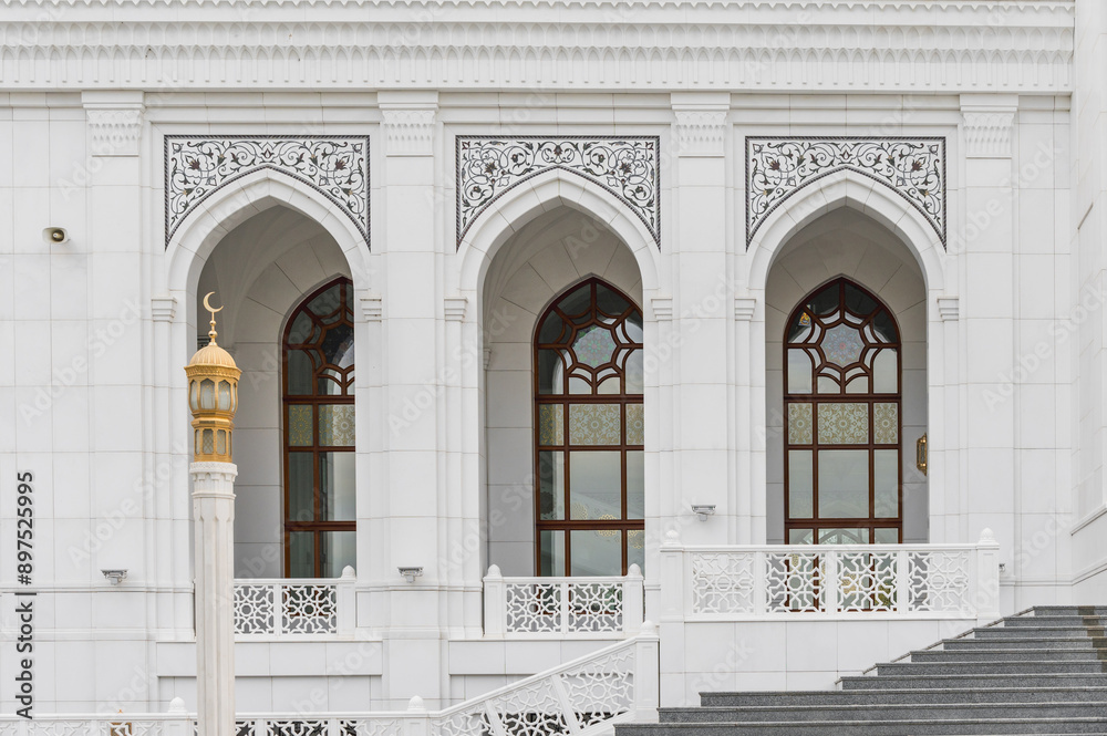 Amazing view of Mosque in Shali City, Chechen Republic, Russia. The largest mosque in Europe Amazing view of Mosque in Shali City, Chechen Republic, Russia. The largest mosque in Europe
