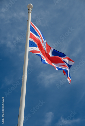 Union Jack flag, national flag of the United Kingdom.