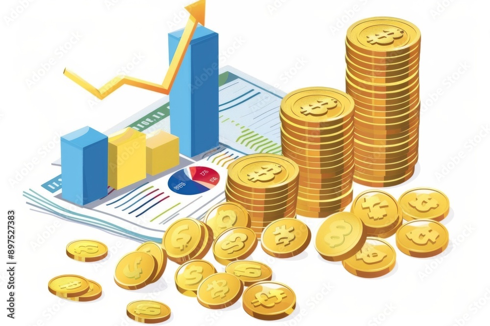 Conceptual Finance Illustration created with Generative AI Conceptual Finance Illustration created with Generative AI