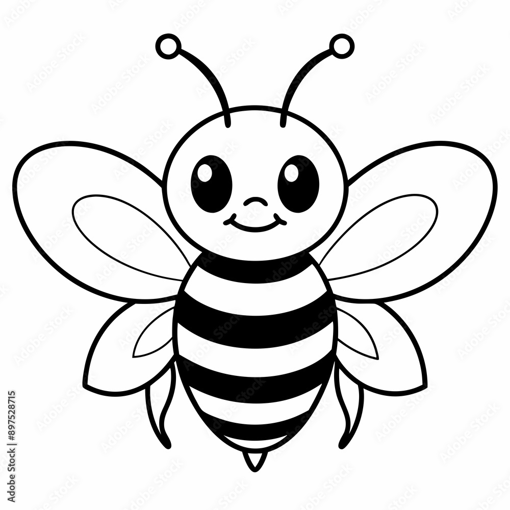Fototapeta premium cute bee and honey vector files