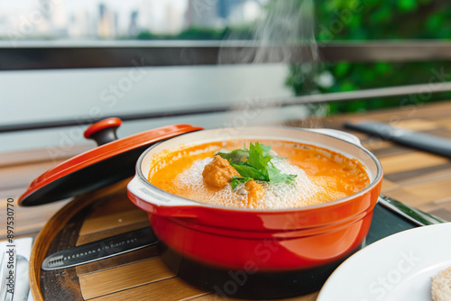 A steaming bowl of Feijoada...