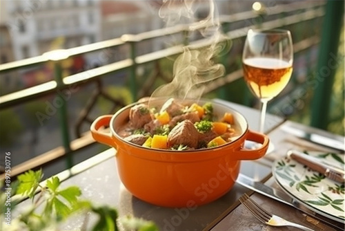 A steaming bowl of Feijoada...