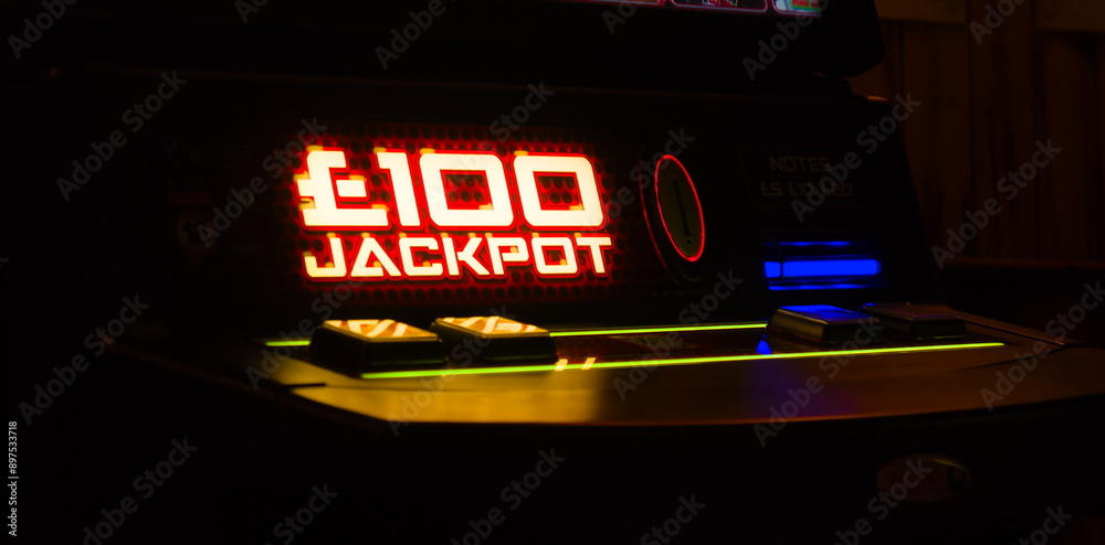 £100 jackpot on a gaming machine in a bar £100 jackpot on a gaming machine in a bar