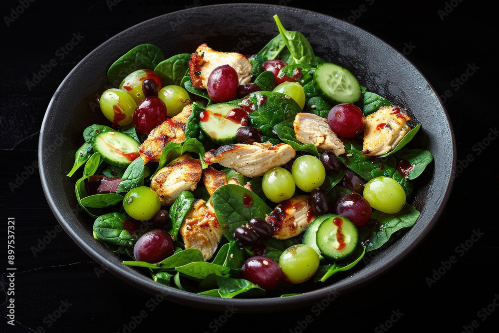 Refreshing summer salads: grape and spinach salad Refreshing summer salads: grape and spinach salad