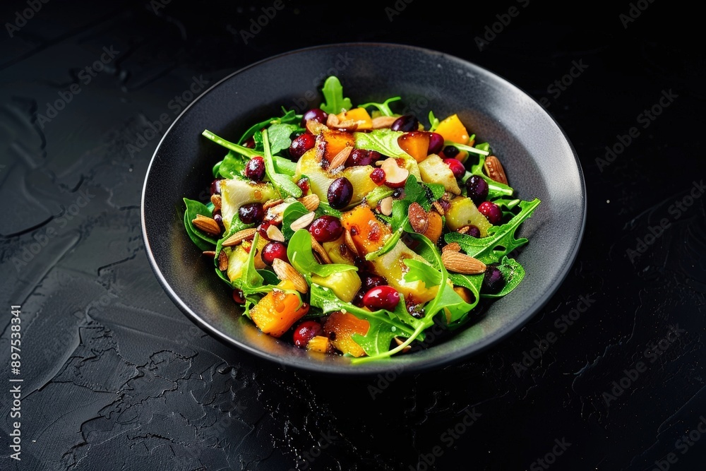 Winter Fruit Salad with Roasted Squash and Spicy Peanuts