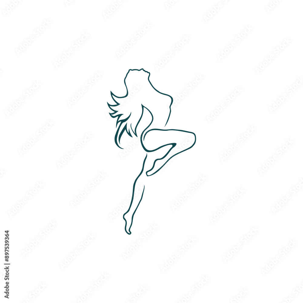 Woman health yoga logo design vector with creative idea icon Woman health yoga logo design vector with creative idea icon