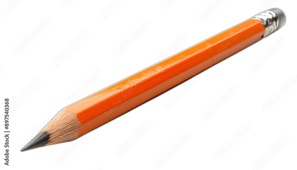 Bright Yellow Pencil Isolated on Clean White Background for Creative Concepts Bright Yellow Pencil Isolated on Clean White Background for Creative Concepts
