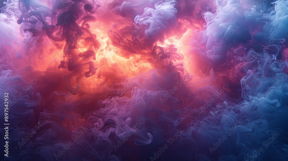 colorful smoke on dark background