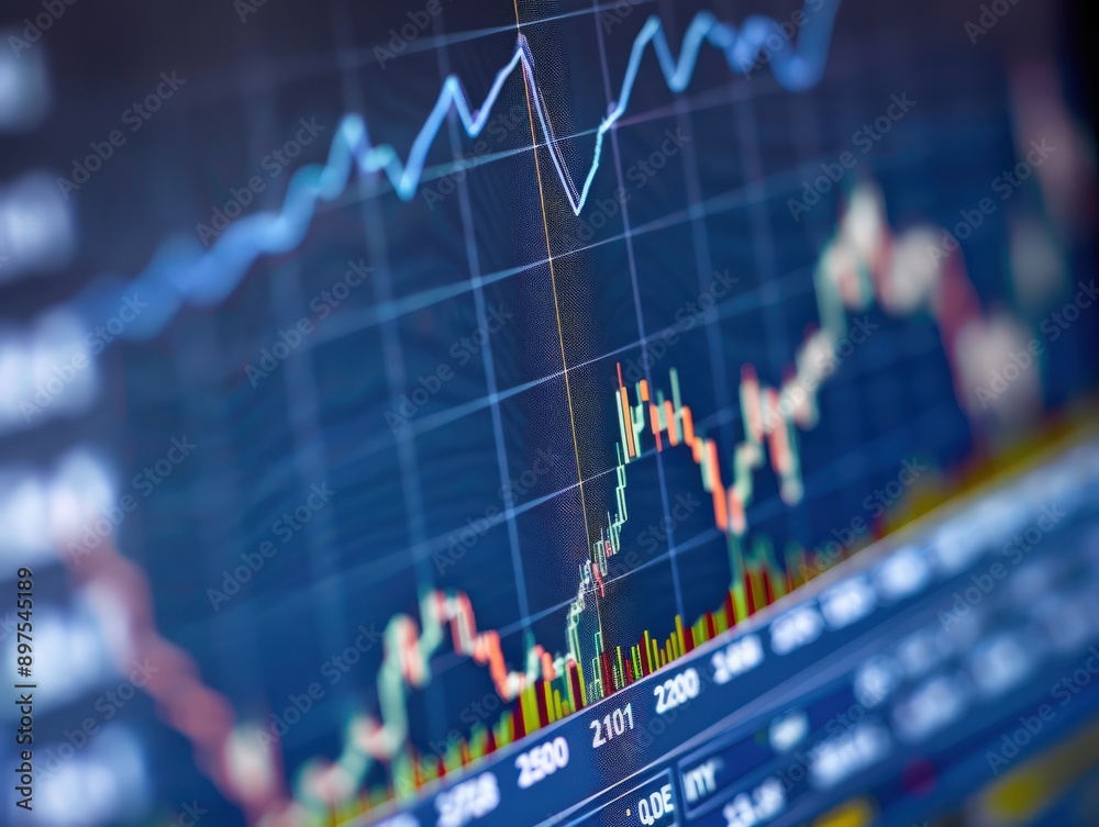 Elegant line graph with a clear upward trend in stock prices, highlighting attractive investment prospects.