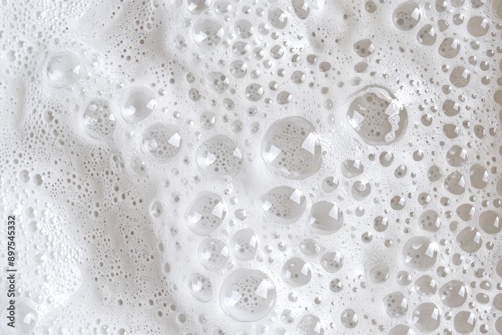 White soap foam with bubbles in bathroom Foamy bubble texture White soap foam with bubbles in bathroom Foamy bubble texture