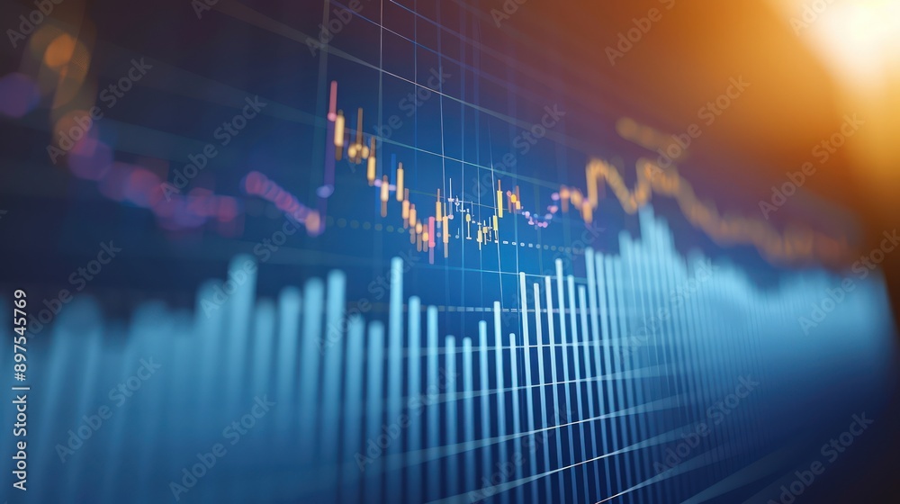 Elegant stock chart displaying a steady rise in prices, with a gradual upward trend. Elegant stock chart displaying a steady rise in prices, with a gradual upward trend.