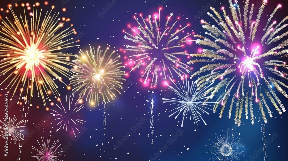 Fireworks Display in the Night Sky Fireworks Display in the Night Sky