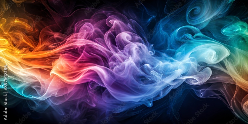 Abstract background with swirling smoke effects, copy space Abstract background with swirling smoke effects, copy space